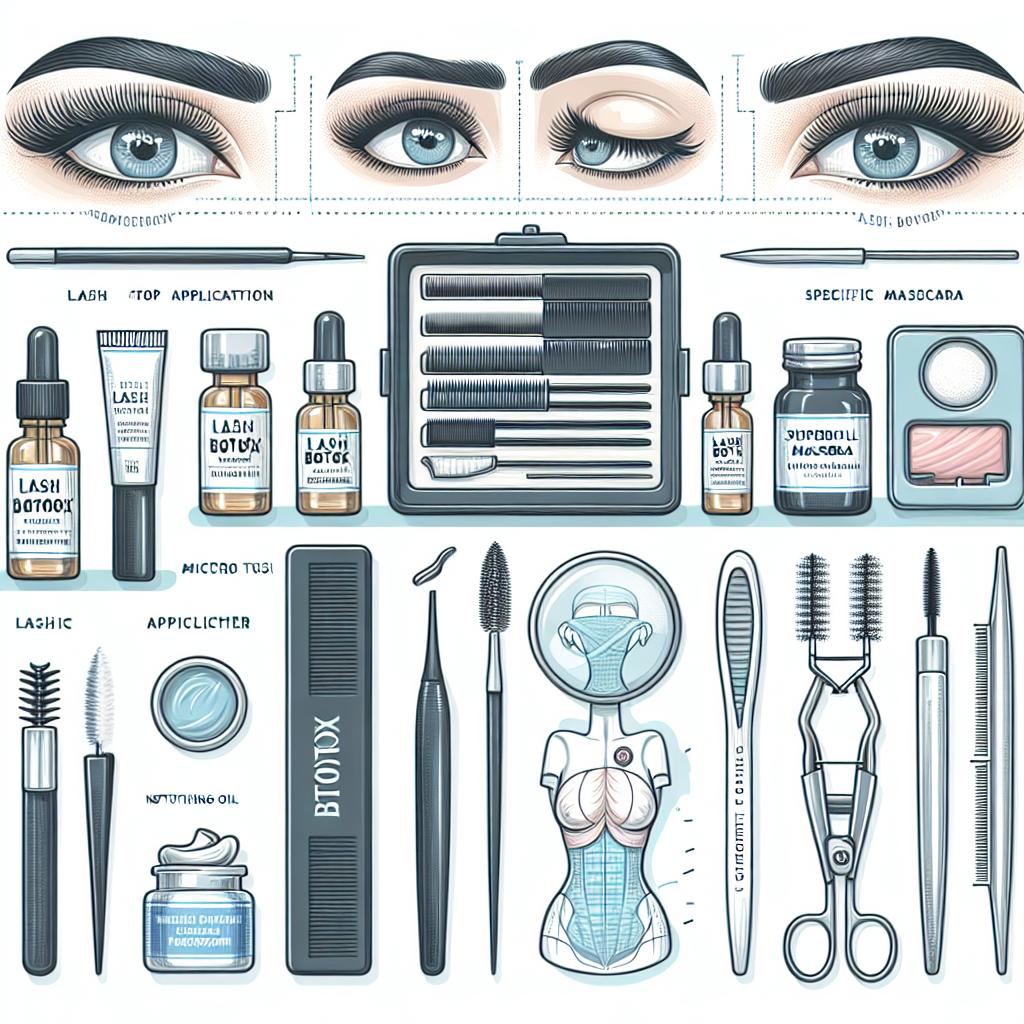 Pomůcky pro efektivní Lash Botox